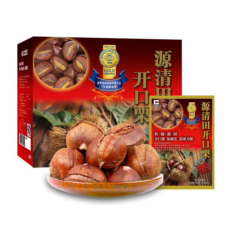 开口板栗4入礼盒